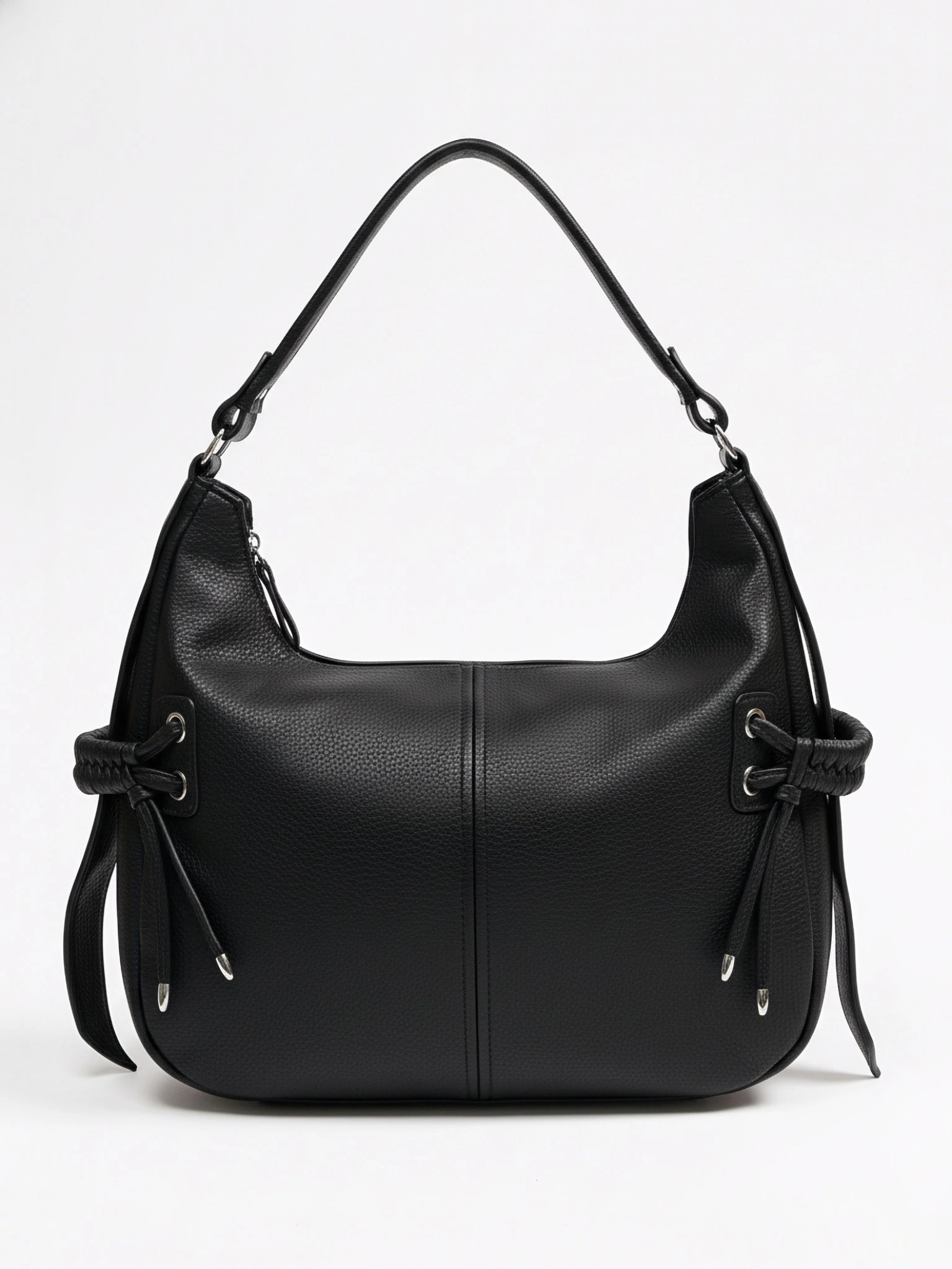 Сумка-шоппер  с декоративными плетеными ремешками по бокам в ассортименте